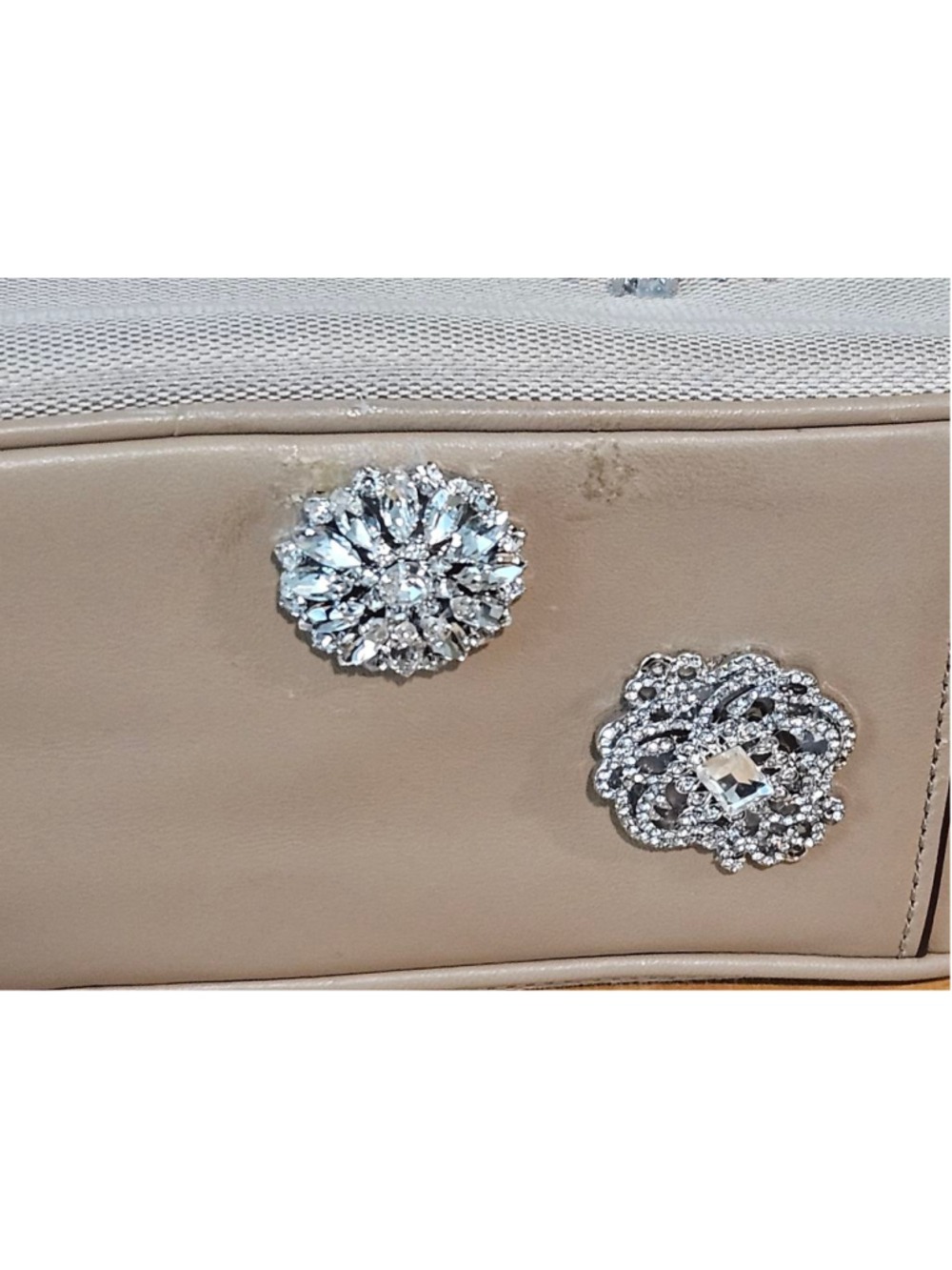 Coach Beige Brown Embellished Crossbody Bag One Size - Picture 12 of 13